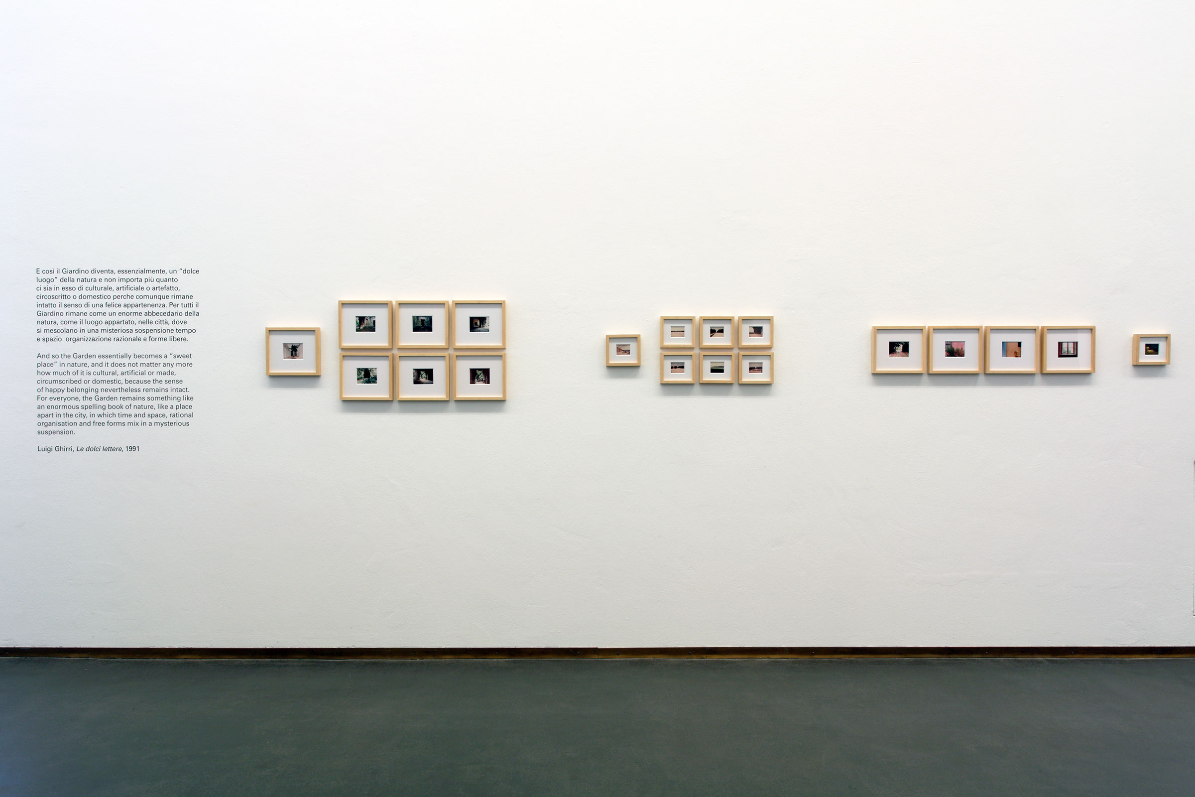 u0022Le scatole viventi / The living boxes. Luigi Ghirri, Project prints. La temperatura mentale della fotografia / The mental temperature of photographyu0022, installation view